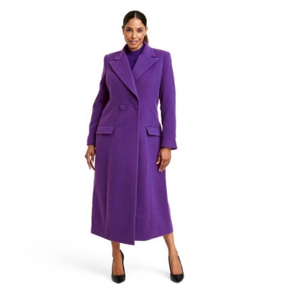 Sergio Hudson x Target Fall 2022 Designer Collection Purple Overcoat Coat - 3X